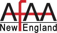 AFA New England logo in black and red with stylized letters above the words “New England”