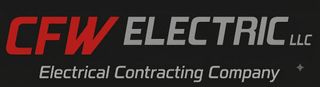 CFW Electric LLC logo with red and gray text and “Electrical Contracting Company” tagline