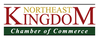 Northeast Kingdom Chamber of Commerce logo in red, gold, and green on white background