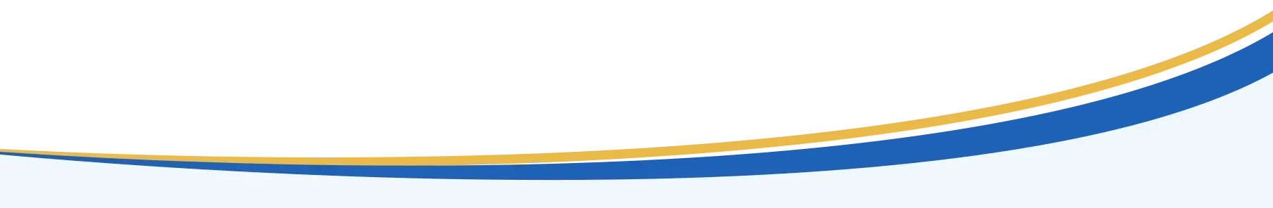 Abstract blue and gold curved lines across a white background.