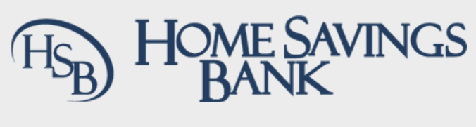 The dark blue Home Savings Bank logo featuring the acronym HSB inside a circular swoosh next to the text.