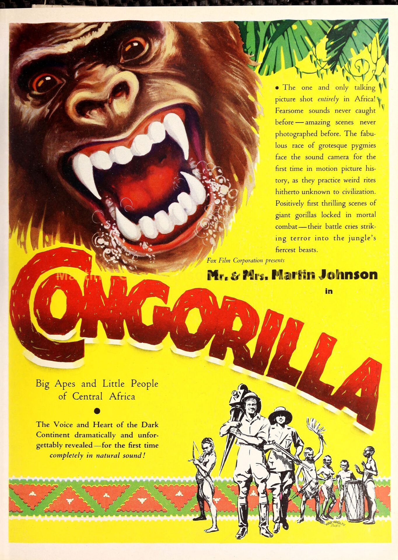A vintage yellow film poster for