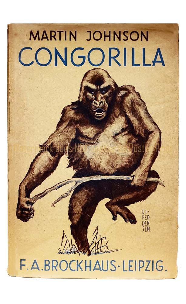 Book cover featuring a drawing of a gorilla holding a branch, titled