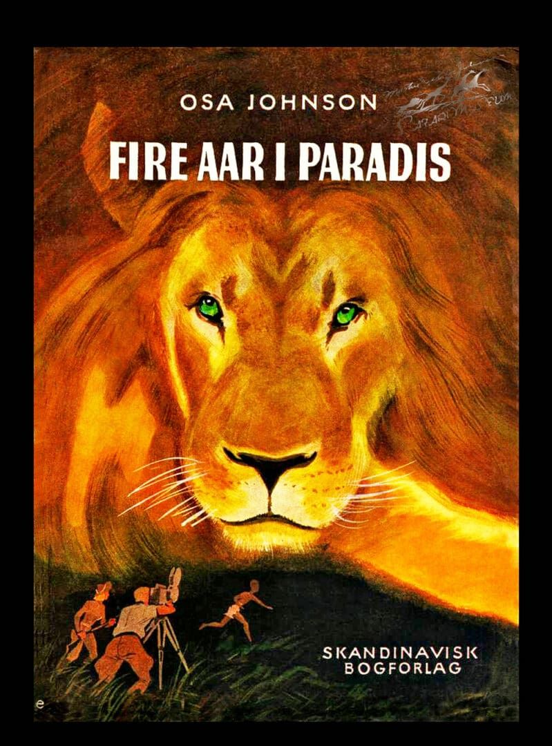 A book cover featuring a large lion's face. Text reads