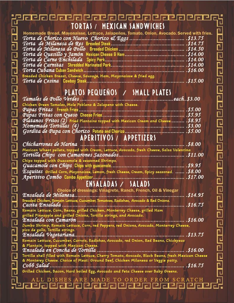 Brochure / Menu Design project