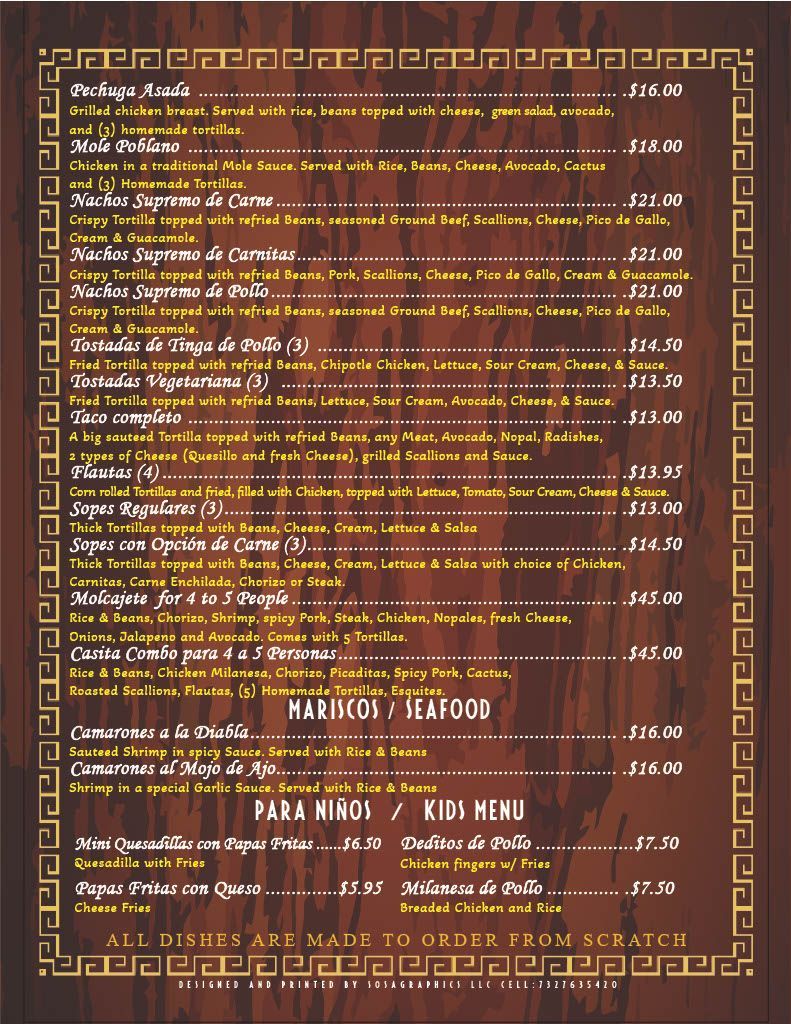 Brochure / Menu Design project