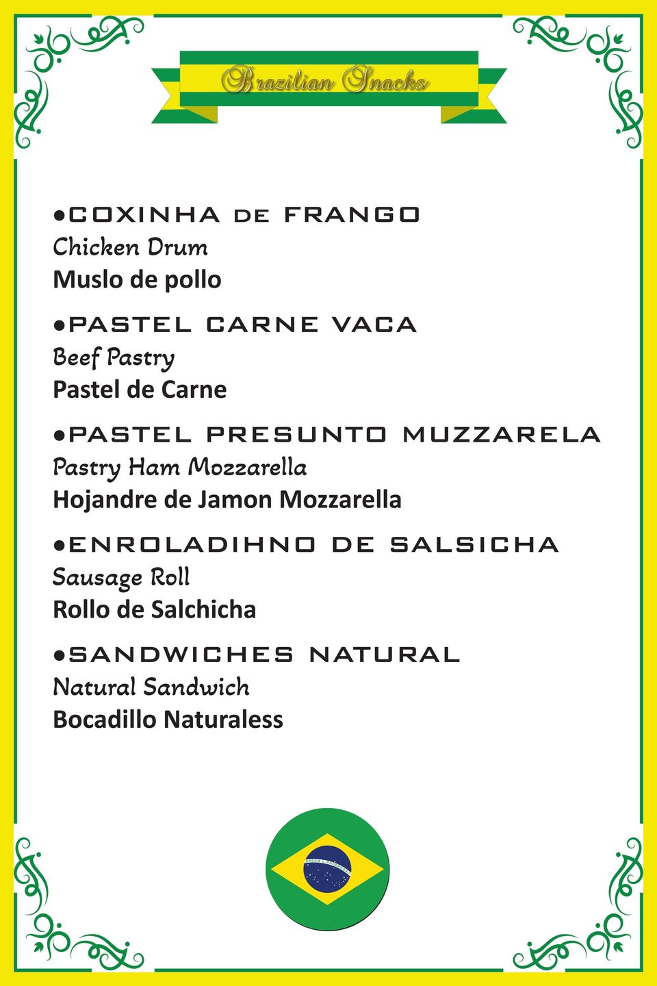 Brochure / Menu Design by Sosa Graphics