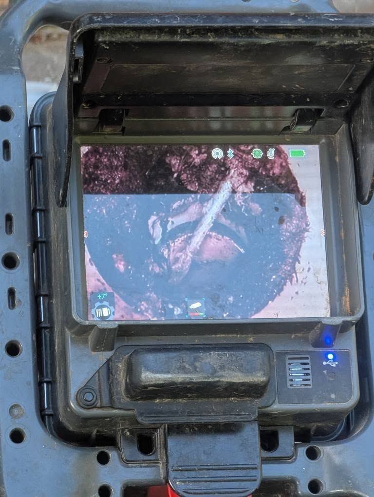 A Rugged Portable Inspection Camera Monitor Displaying — TasWide Plumbing in Kingston, TAS