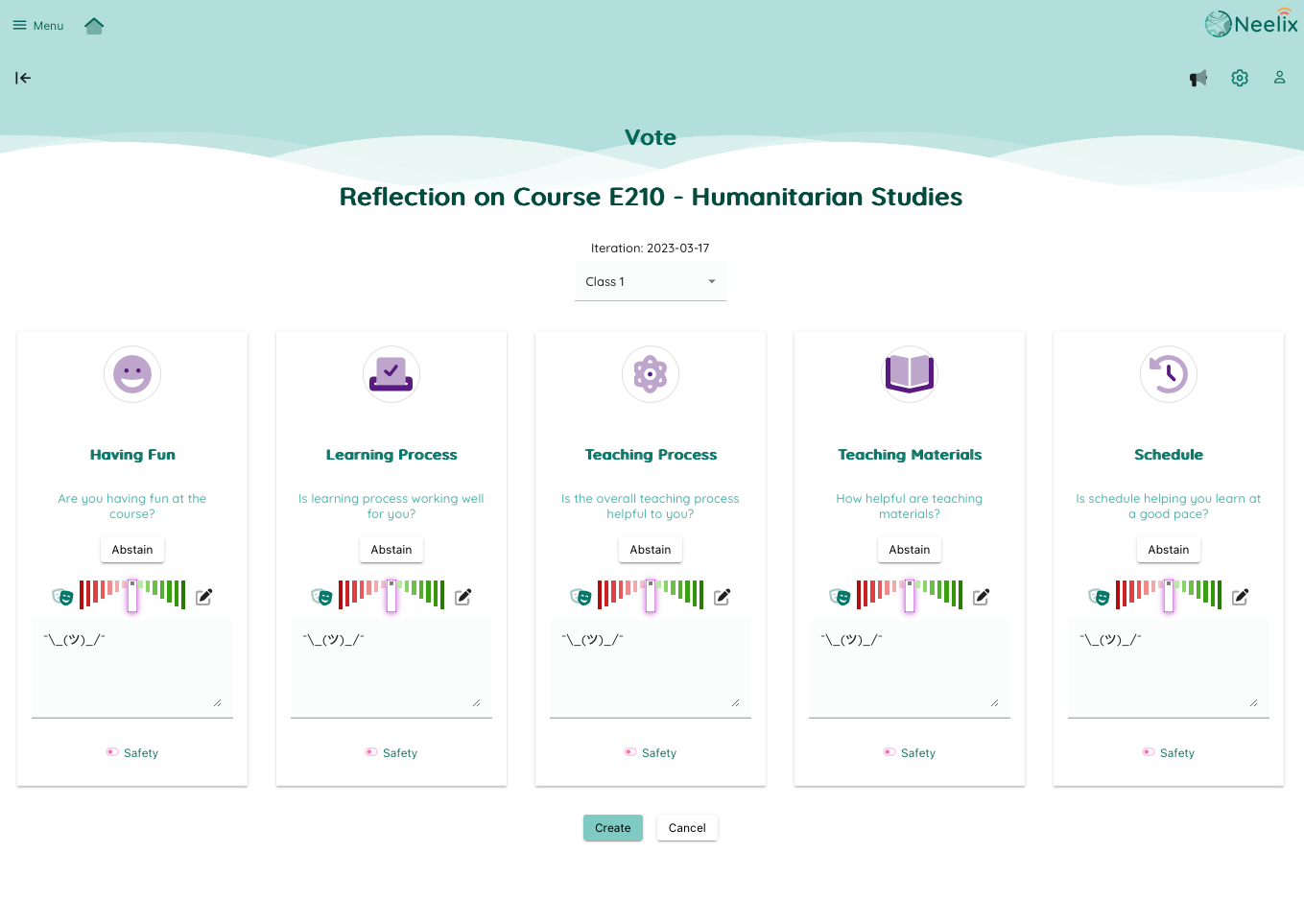 Student Feedback - Health Check Voting
