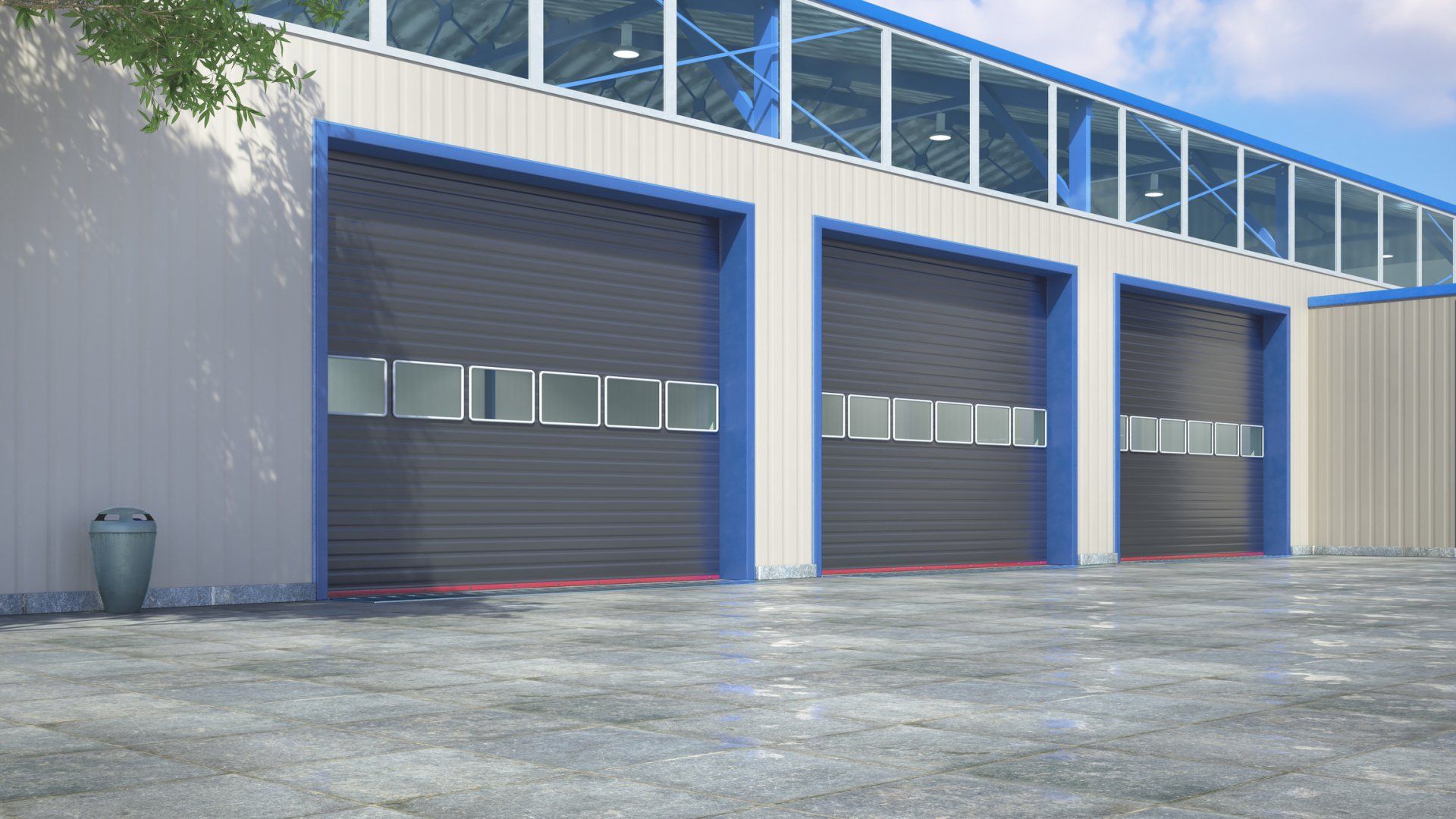 Hangar Exterior With Rolling Gates - Baton Rouge, LA - American Door & Hardware LLC