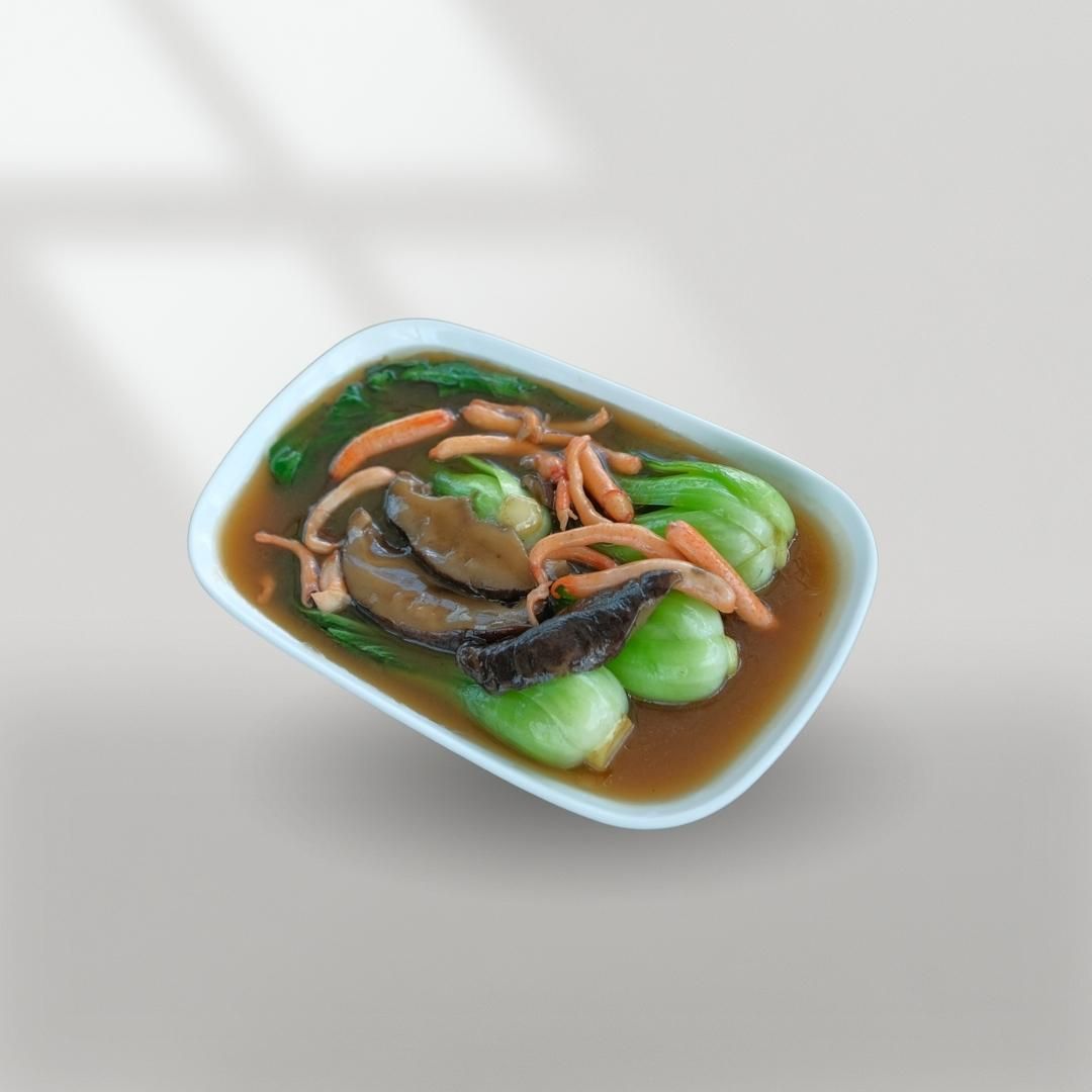 กวางตุ้งไต้หวันผัดน้ำมันหอยใส่ก้ามปู