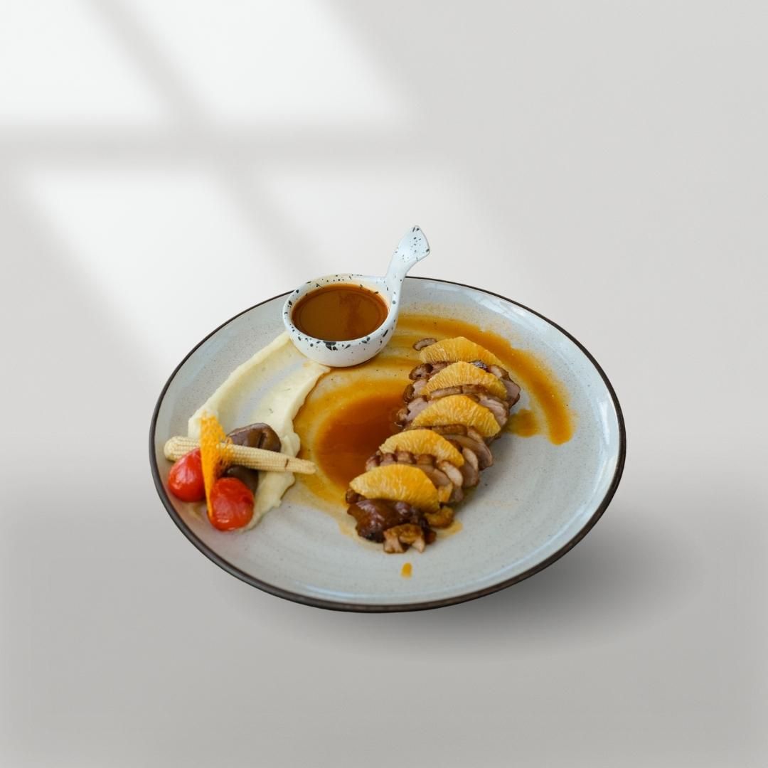 อกเป็ด ราดซอสส้ม