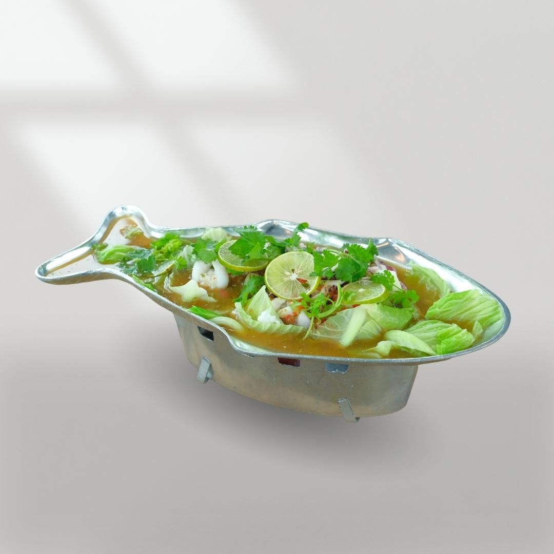 หมึกไข่นึ่งมะนาว