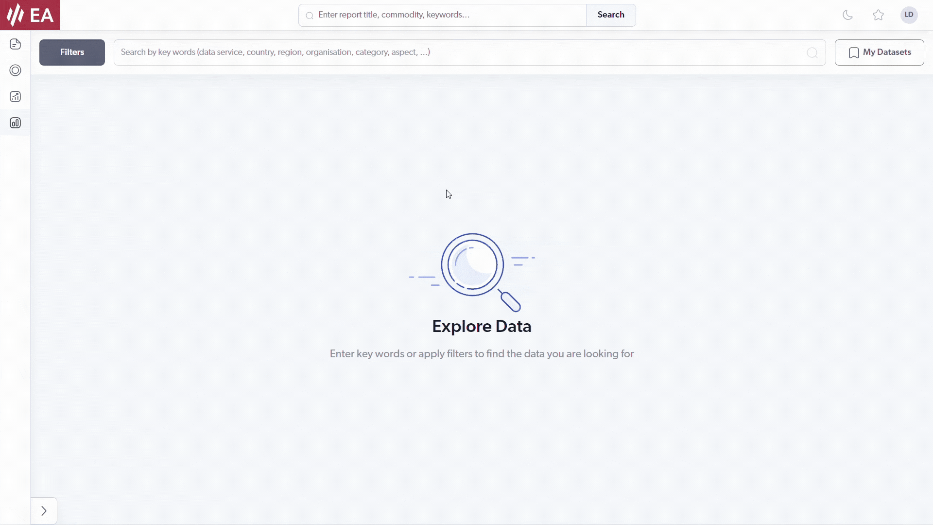 Data Explorer search function
