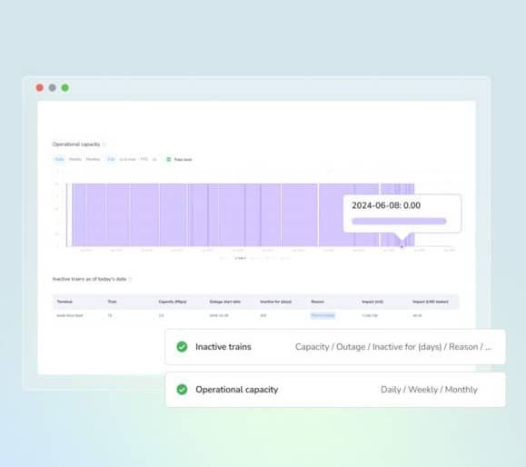 Kayrros LNG Intelligence - platform