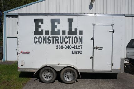 White trailer with 