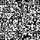 QR code with black and white blocks arranged in a square pattern, used for digital information transfer.