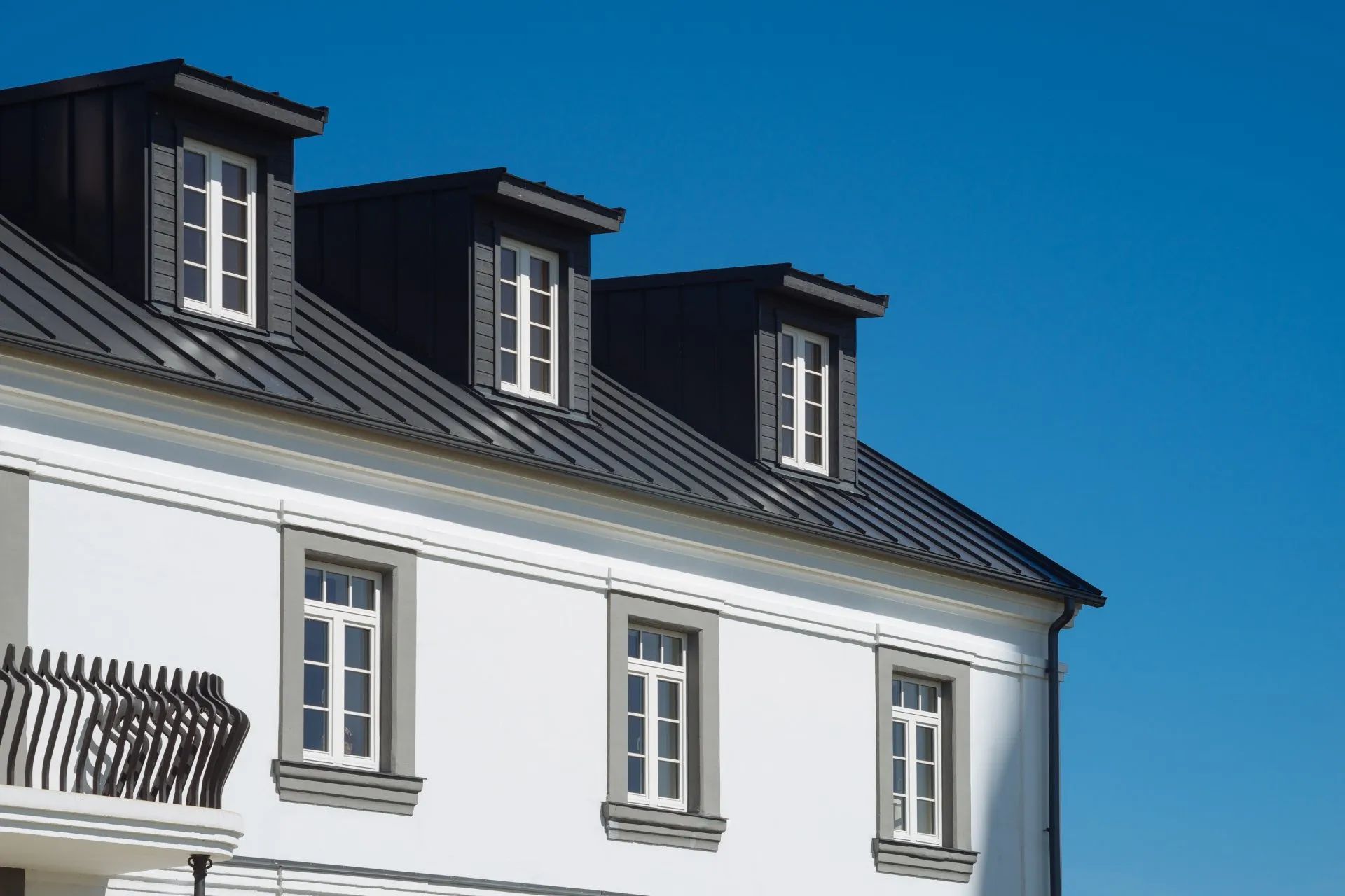 black metal roof