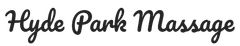 Hyde Park Massage logo in script font.