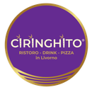 Logo Ciringhito viola con bordo dorato e scritta &ldquo;RISTORO &middot; DRINK &middot; PIZZA a Livorno&rdquo;