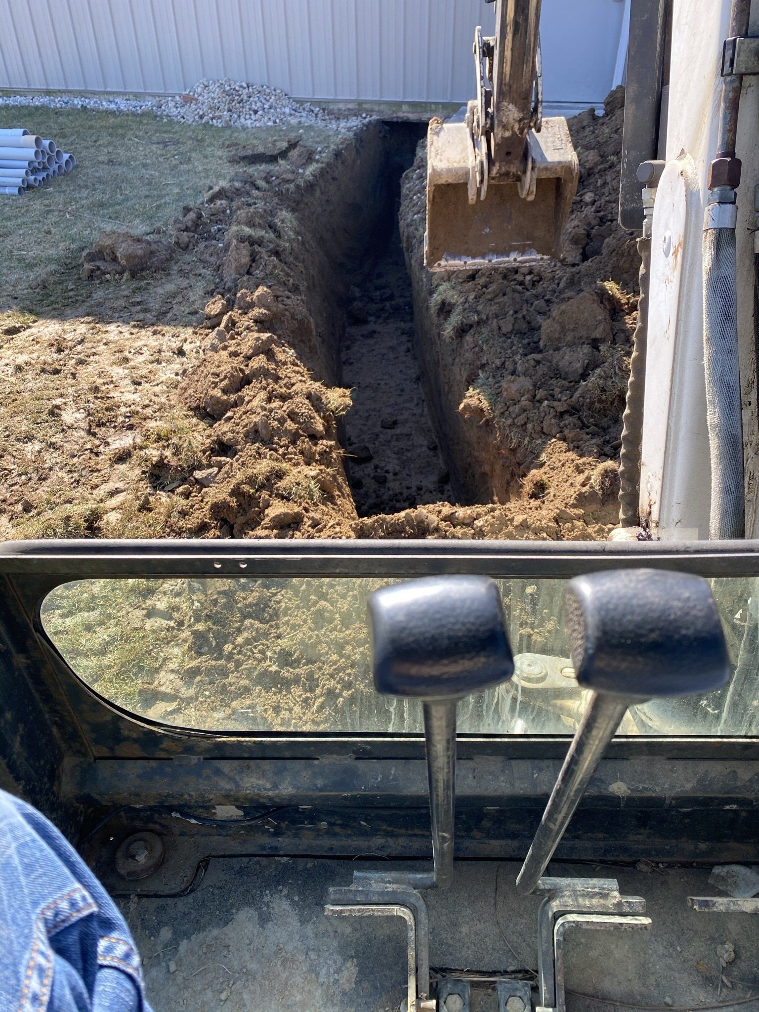 Truck Digging for Heater Pipes — Spencerville, OH — Matt’s Heating & Cooling LLC