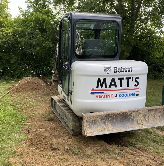 Bobcat Truck — Spencerville, OH — Matt’s Heating & Cooling LLC