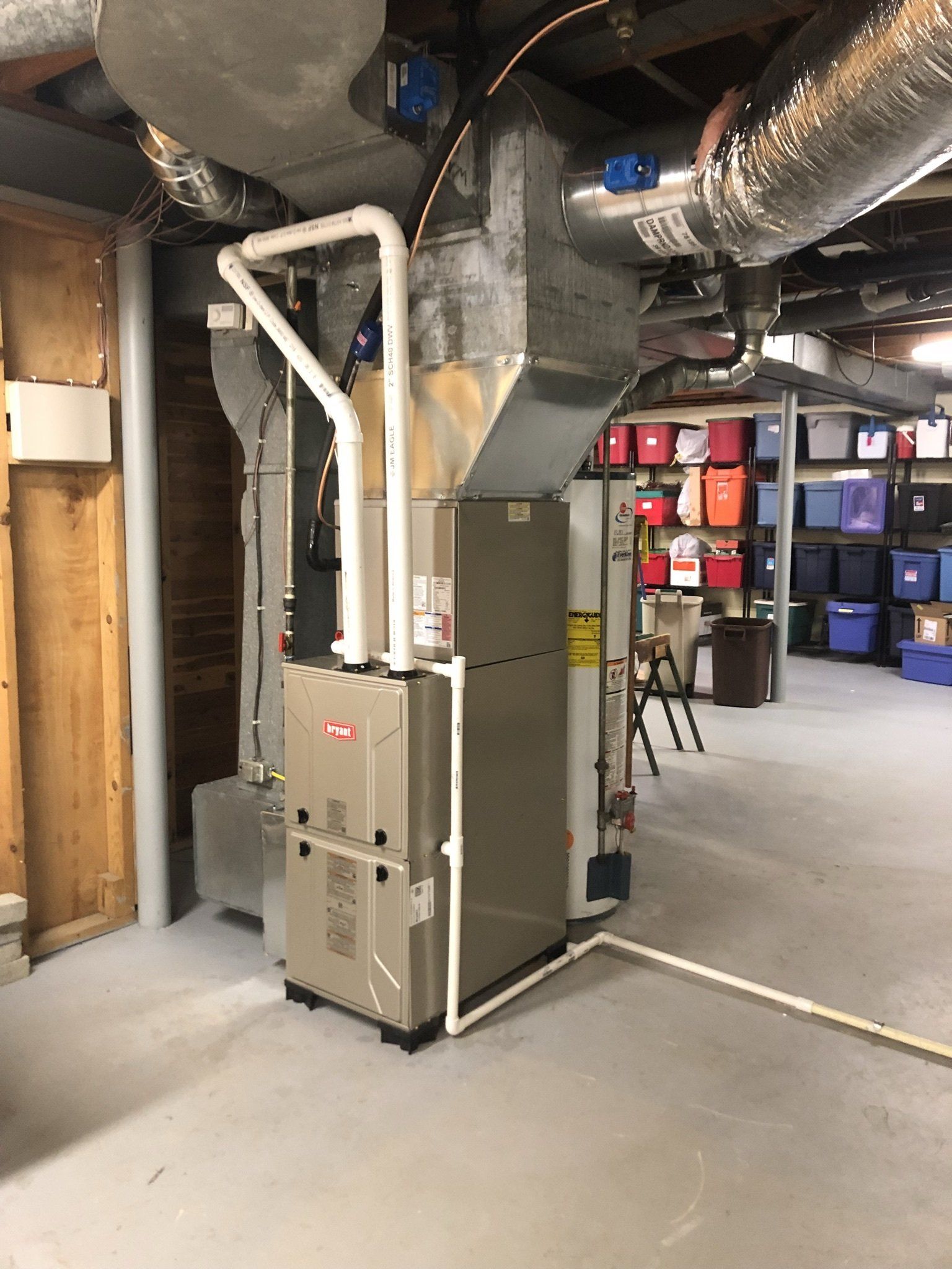 Newly Installed HVAC Machine Inside the Warehouse — Spencerville, OH — Matt’s Heating & Cooling LLC