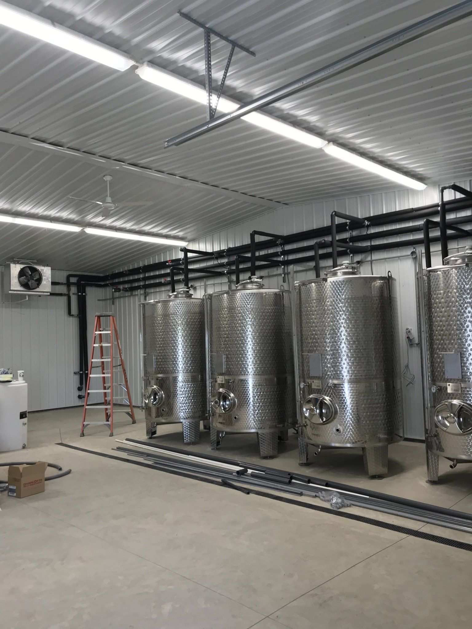 HVAC Room with Big  Metal Heater Tanks — Spencerville, OH — Matt’s Heating & Cooling LLC