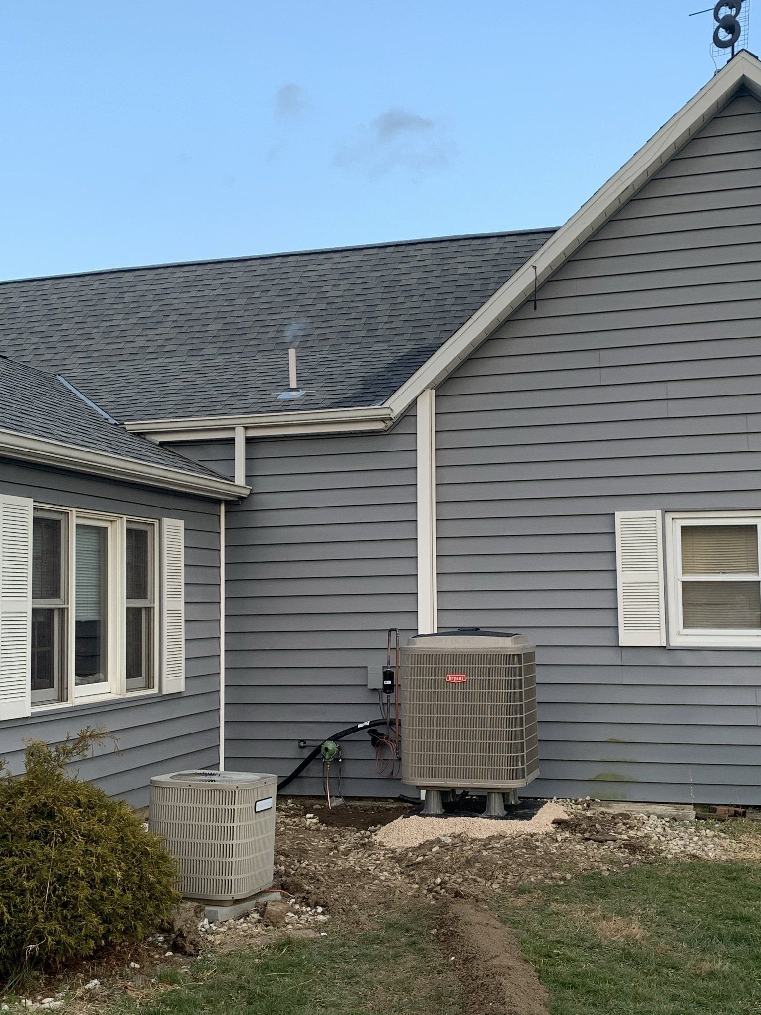 Heat Pump Installed on a Modern House — Spencerville, OH — Matt’s Heating & Cooling LLC
