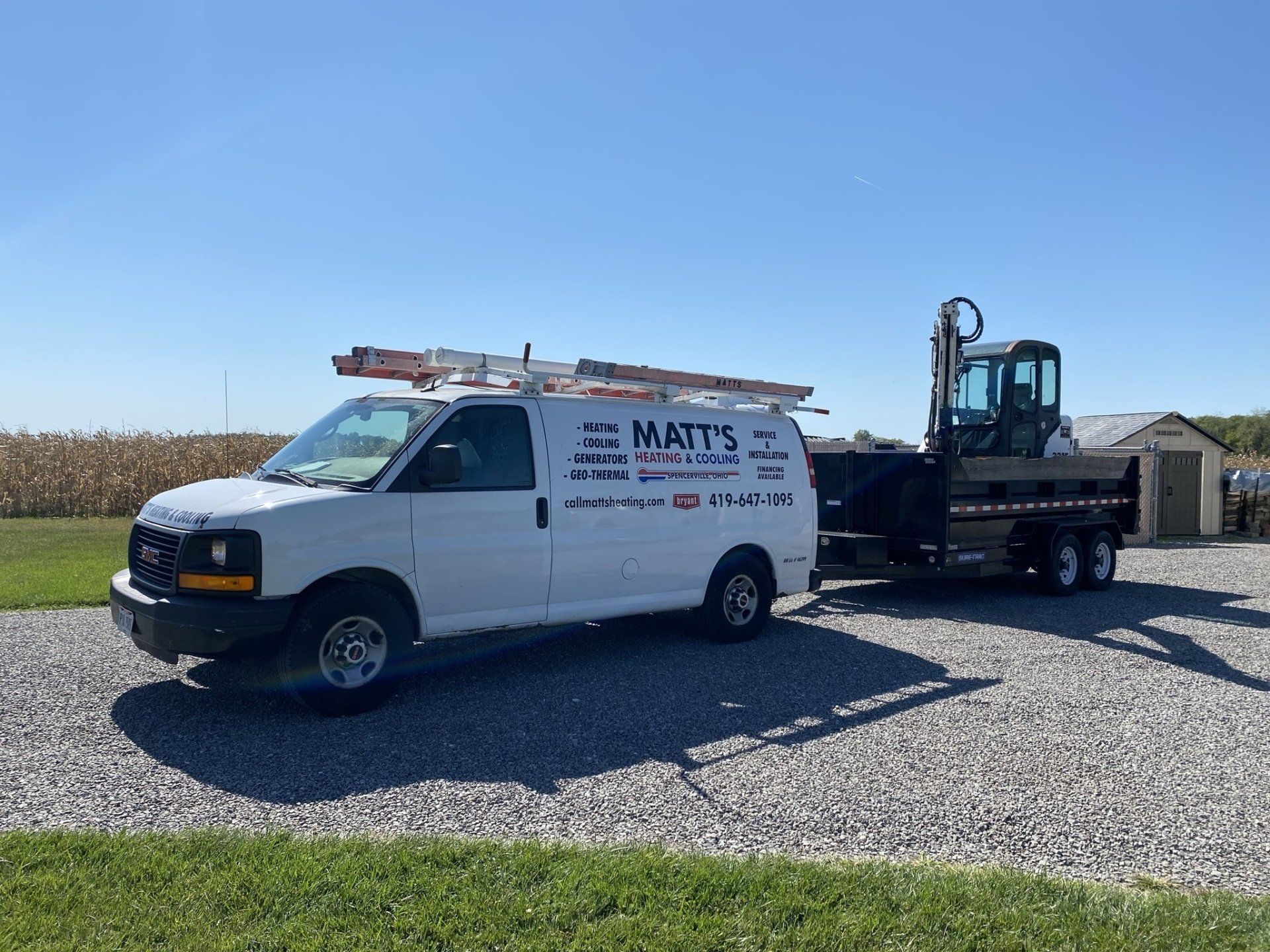 Owner's White Truck — Spencerville, OH — Matt’s Heating & Cooling LLC