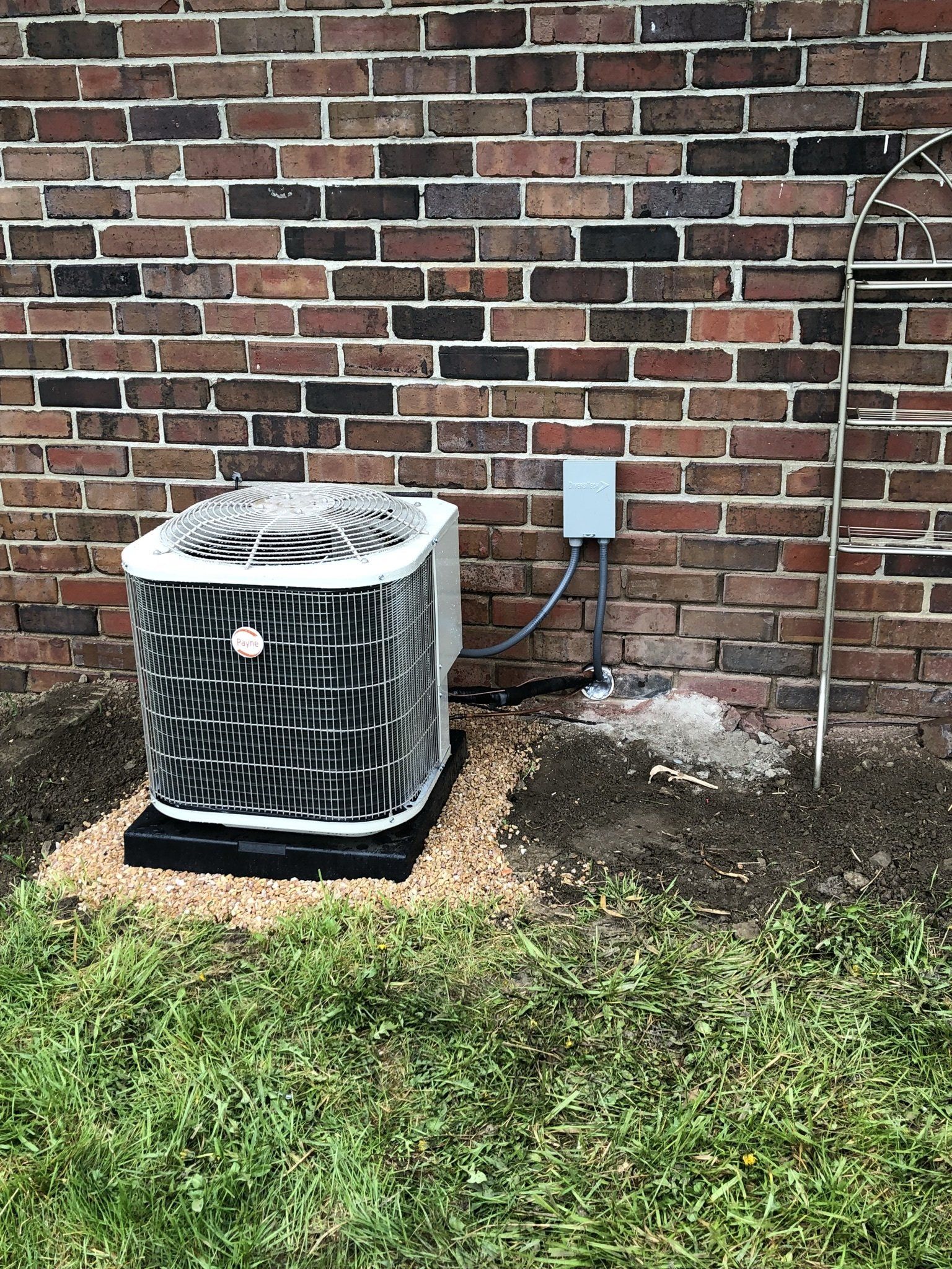 Installed White Heating and Cooling Machine — Spencerville, OH — Matt’s Heating & Cooling LLC