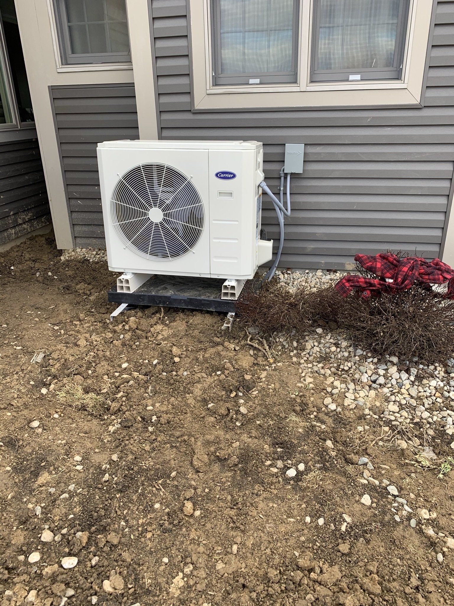 Inverter Outside the House — Spencerville, OH — Matt’s Heating & Cooling LLC