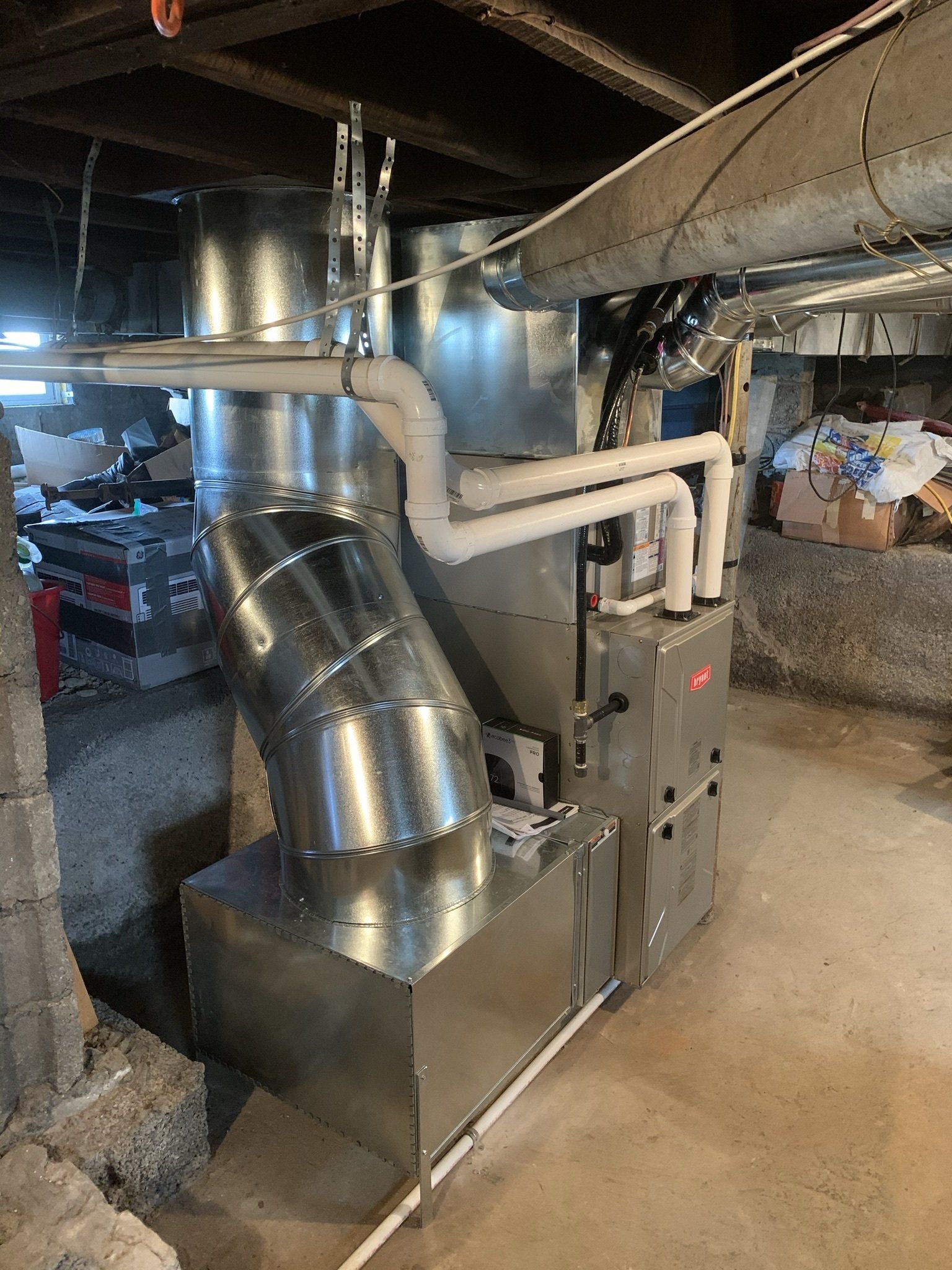 Newly Installed HVAC Machine with Ventilation — Spencerville, OH — Matt’s Heating & Cooling LLC