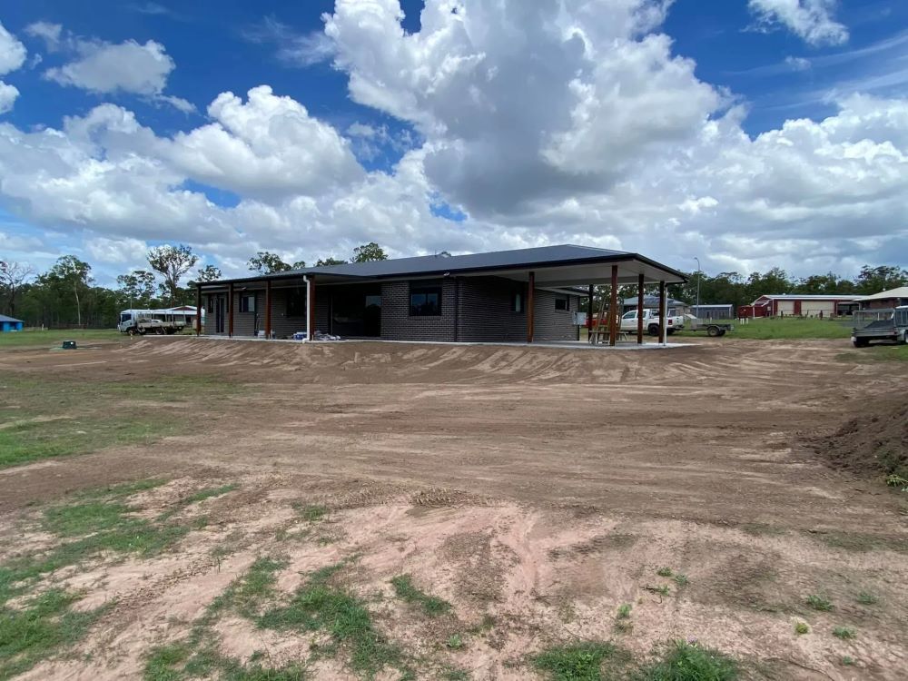A New Building Under Construction with A Dark Roof — Country to Coast Homes In Gregory River, QLD