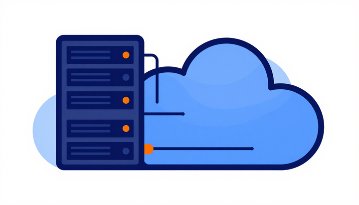 Flat vector illustration of network infrastructure