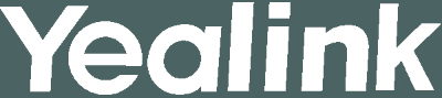 Yealink logo in bold white text on a gray background