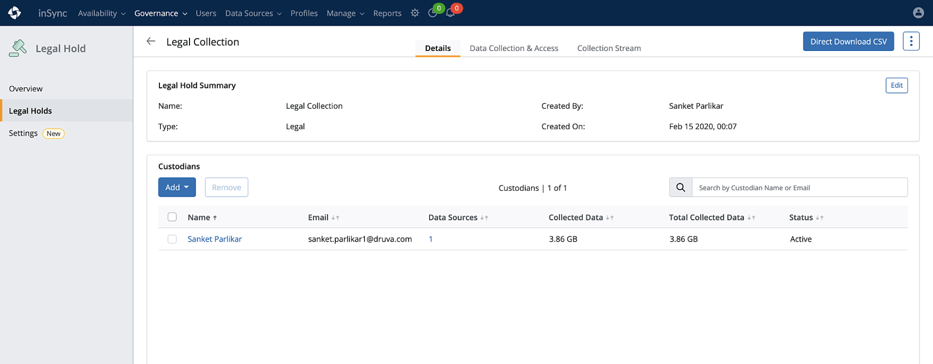 Centrally manage and automate legal hold across workloads