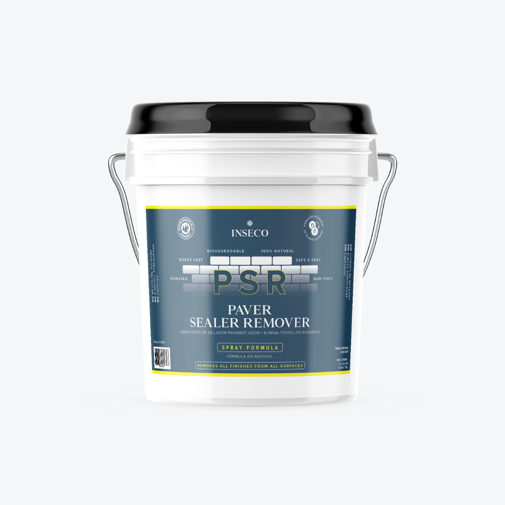 Paver sealer product bucket for protecting and sealing concrete and stone surfaces