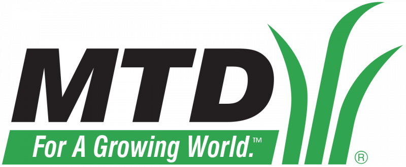 MTD logo with green grass blades and the tagline “For A Growing World.”
