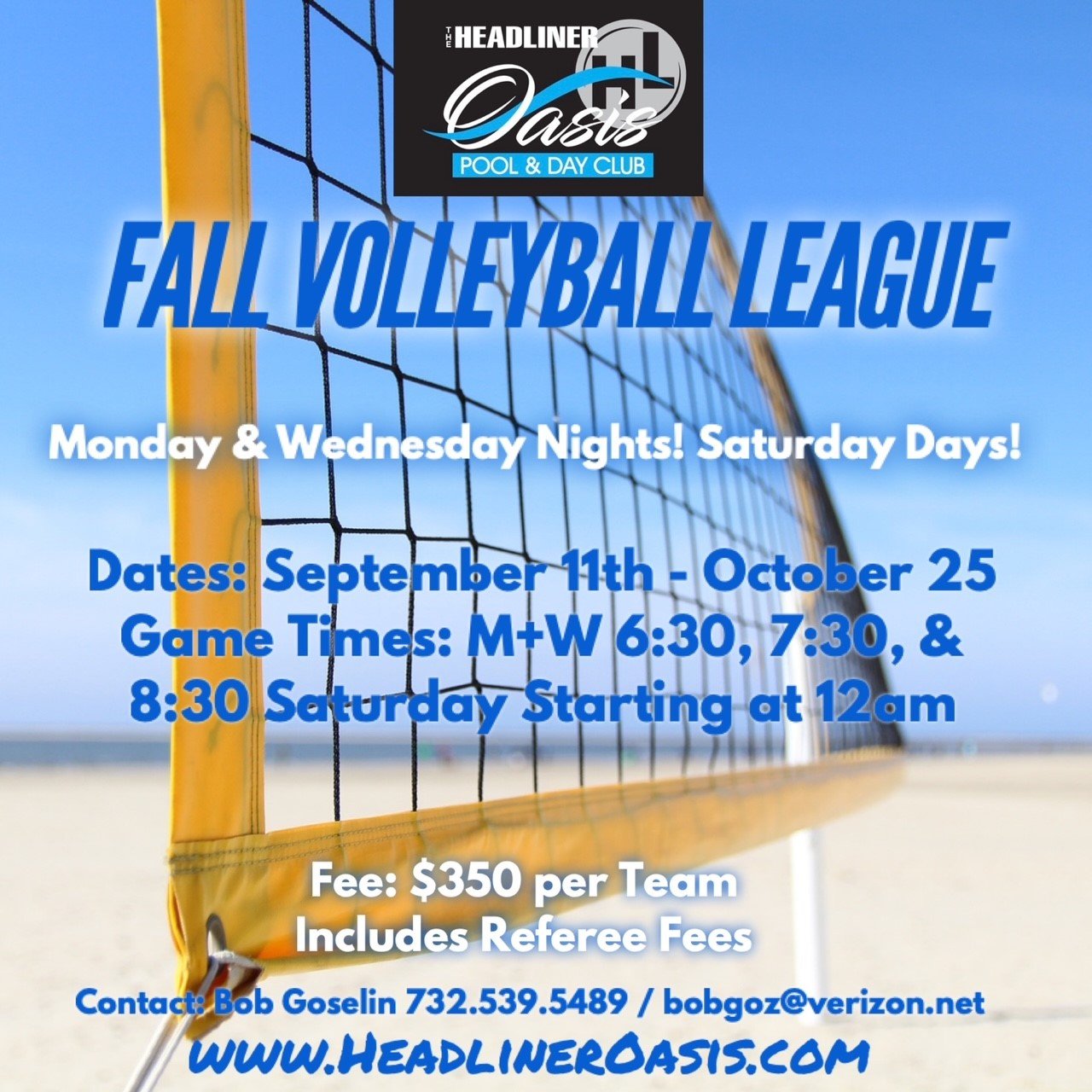 Volleyball League Neptune, NJ Headliner Oasis