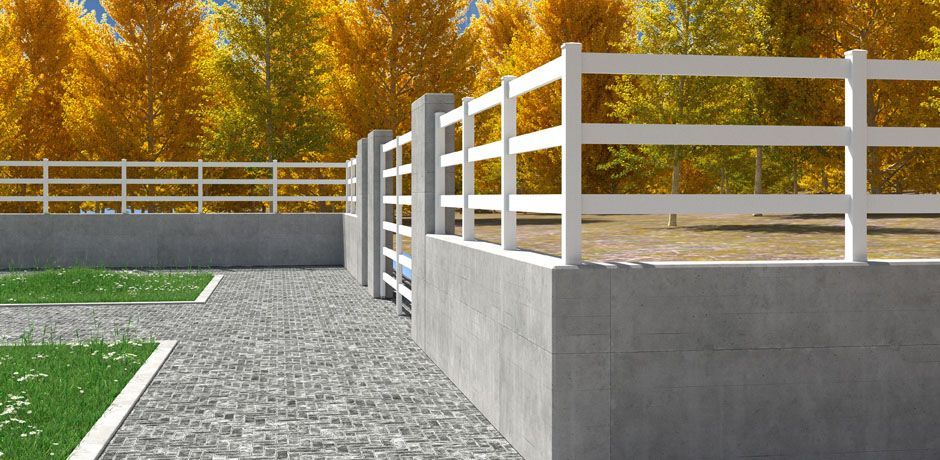 Valla PVC blanco Dlimity Aquiles 250. Sin mantenimiento. Valla abierta para jardin, casa, finca, separacion de ambientes. Lamas y postes de PVC. 20 años de garantia. Fabricacion a medida, entrega en kit. 
