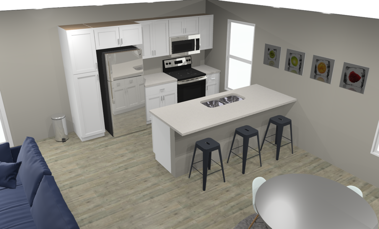 3 bedroom 3rd floor kitchen only floor plan