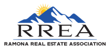 Ramona Real Estate Association logo with blue mountain and sun above RREA text