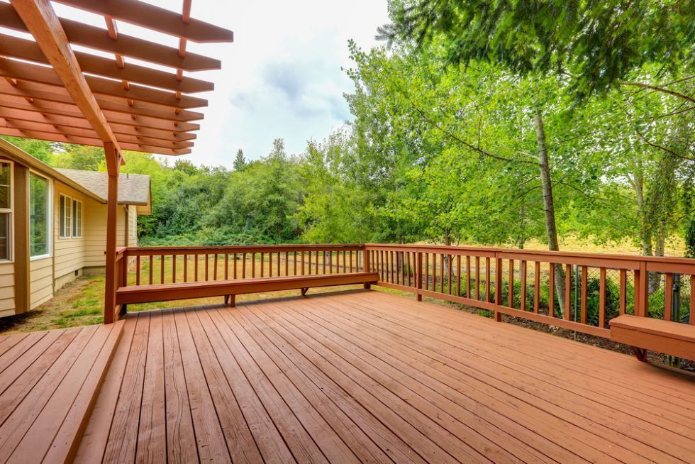 Empty Wooden Walkout Deck — Timber Suppliers in Newcastle, NSW