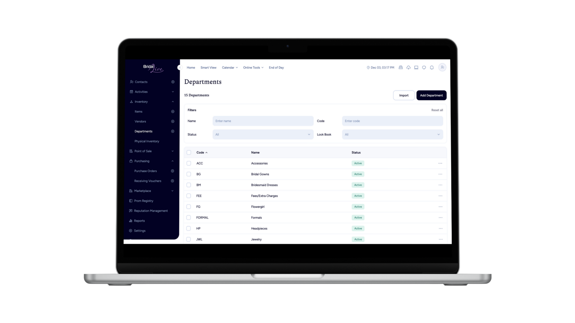BridalLive's fully-automated POS eCommerce system