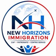 Un logo del caffè blu e rosso su uno sfondo nero
