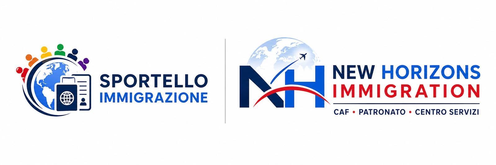 Un logo del caffè blu e rosso su uno sfondo nero