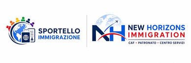 Un logo del caffè blu e rosso su uno sfondo nero