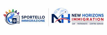Un logo del caffè blu e rosso su uno sfondo nero