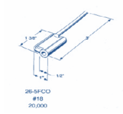 A blue and white drawing of a door hinge with measurements